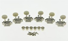 Nickel w/ Ivory Button 3L3R Vintage LP Guitar Tuners Tuning Keys for Les Paul