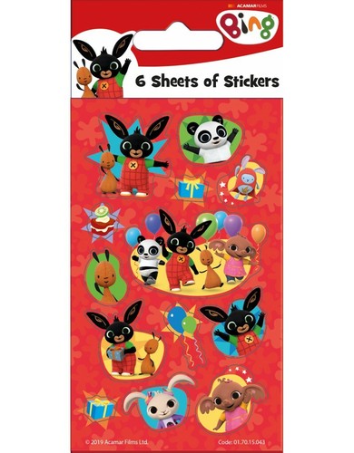 Bing party stickers sheets - stickers,