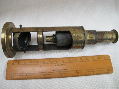 Antique brass field - antique, microscope