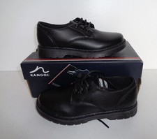 Kangol Boys School Shoes Leather New Trainers Kids Black Junior RRP £40 Size 12