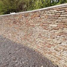 NEW DRY STONE WALLING in tonne bags approx 3 square meters of facing a bag.
