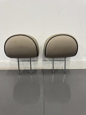 ROVER 75 FRONT HEADRESTS BEIGE AND EMBOSSED LEATHER GOOD CONDITION