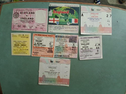 England used football tickets - used,