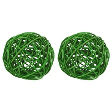 2 Pcs Wicker Rattan Balls 3