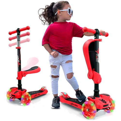 Adjustable kids scooter - kids, led