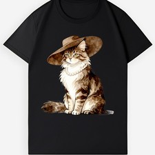 Fancy Cat with Hat T-Shirt