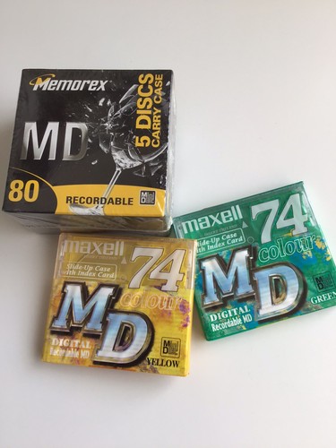 Maxell md74 minidiscs - maxell, &