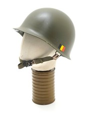 BELGIAN ARMY HELMET M51 STEEL HELMET COMPLETE WITH LINER M1 METAL