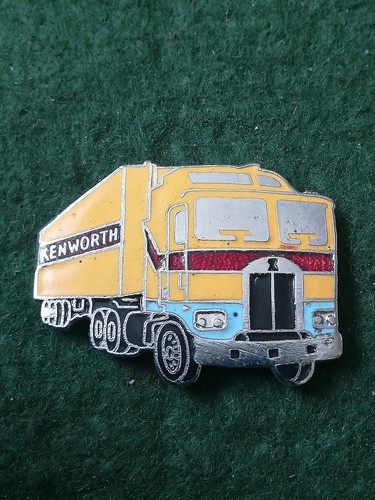 Old enamel kenworth lorry - old,