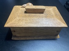 Vintage Mouseman Style Butter Dish /box