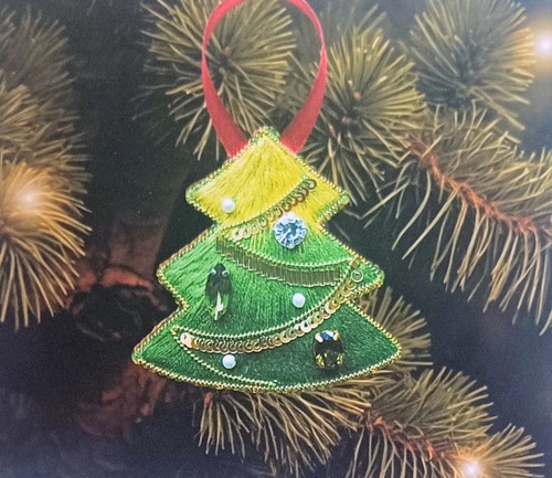 Goldwork christmas tree - goldwork,