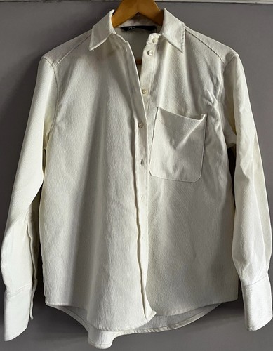 Zara teens white cord fabric - zara,