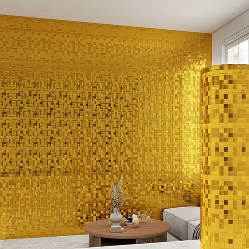Gold foil mosaic - gold,
