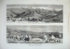 Original Old Antique Print