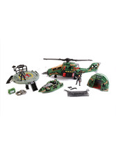 Helicopter Cargo & Combat Troops Airforce Bomber Military Plane Army Toy