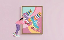 Rainbow Socks Quad Roller