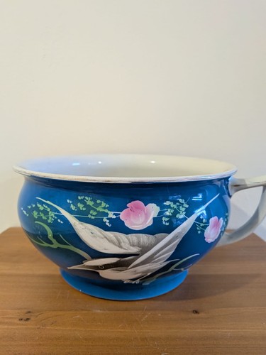 Antique victorian chamber pot - chamber,