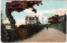 DENBIGHSHIRE - OLD COLWYN, QUEEN'S HOTEL & MAN POSING BY WRENCH NO. 11382, 1905