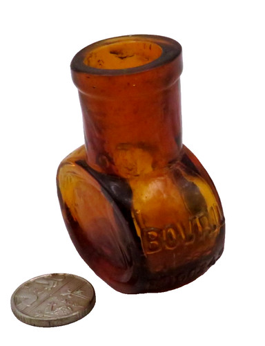 Antique miniature amber glass - antique,