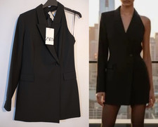 Zara Black Wool Blend Fitted