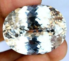 Natural White Sapphire 250 Ct Oval Cut Certified Faceted Loose Gemstone
