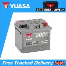 Yuasa YBX5063 - Silver High Performance SMF Battery - 12V 52Ah 520CCA - 5Yr W...