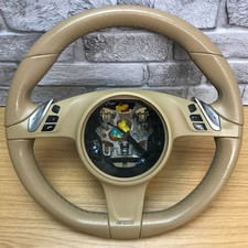 Genuine Porsche 911 991 997 Luxor Beige Leather Steering Wheel. PDK, MFSW. 4A