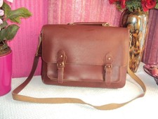 Topshop Real Leather Brown Satchel Bag MEDUIM SIZE HARDLY USED