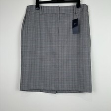Marks & Spencer Skirt Grey Mix Check Lightweight M&S Womens Reg & Long New