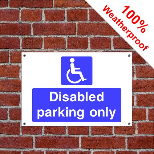 Disabled parking only sign