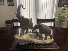 Lladro Walking Elephants Large