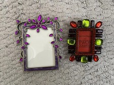 Two Small Jewelled Photo Frames From Early 2000s