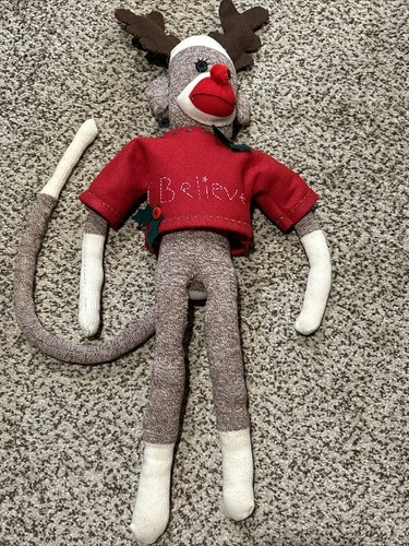 Vintage handmade sock monkey - vintage,