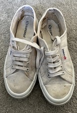 SUPERGA Genuine Canvas Trainers UK 6 White Plimsolls DAPS Trainers