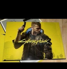Cyberpunk 2077 Displate Male V Metal Art Poster Official Yellow limited edition