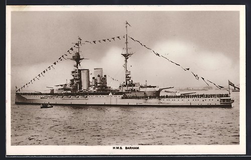 Warship hms barham sea - barham,
