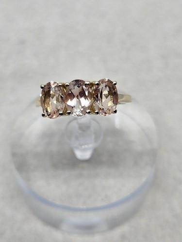 9kt gold morganite trilogy - gold,
