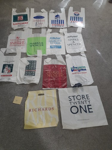 Vintage plastic carrier bags - ,