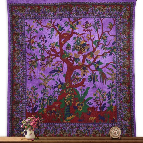 Purple tree life tapestry - of,