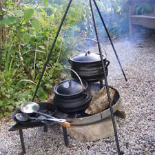 XXL Pre-Seasoned Dutch Oven Pot Cauldron Potjie Stew Heavy Duty Tripod DutchOven