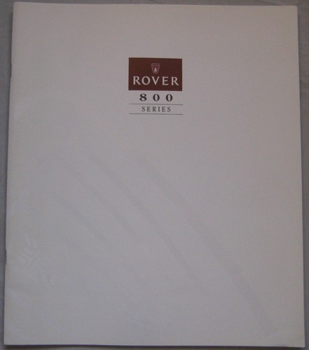 1991 rover 800 series brochure - rover,