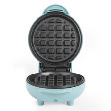Mini Waffle Maker Iron Dessert Maker 550W Sorbet Pastel Blue Giles & Posner
