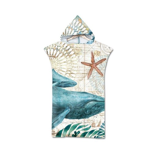 Hooded towel poncho - towel, adult