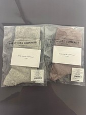 The White Company Sparkle Socks One Size Rose / Silver 2 Pairs STOCK ALMOST GONE