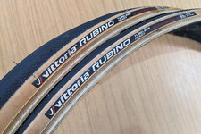 Vittoria Rubino Graphene 2.0 700 x 25c Skinwall Folding Amberwall Tan PAIR Used