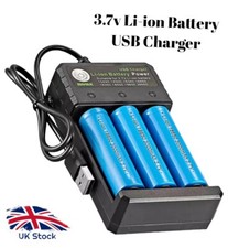 18650 Smart Charger For 18650 3.7v Rechargeable Li-ion Battery Lithium 3 Slot UK