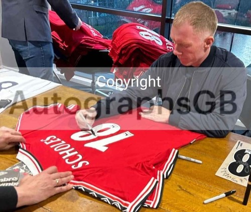 Paul scholes signed 1999 shirt - scholes,