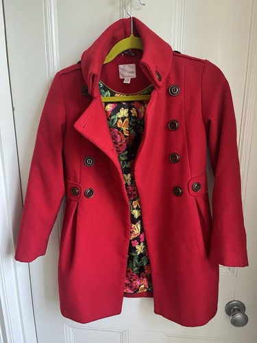 Kids childrens red coat with - kids,