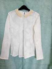 Zara Cream Lace Top With