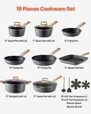 19-Piece Granite Nonstick